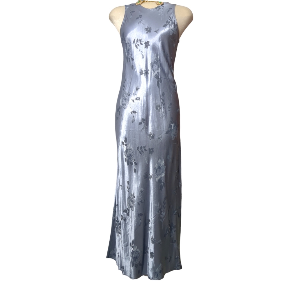 BREAKIN' LOOSE size 13/14 silver floral pattern sleeveless